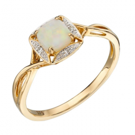 New Collection Opal And Diamond Ring